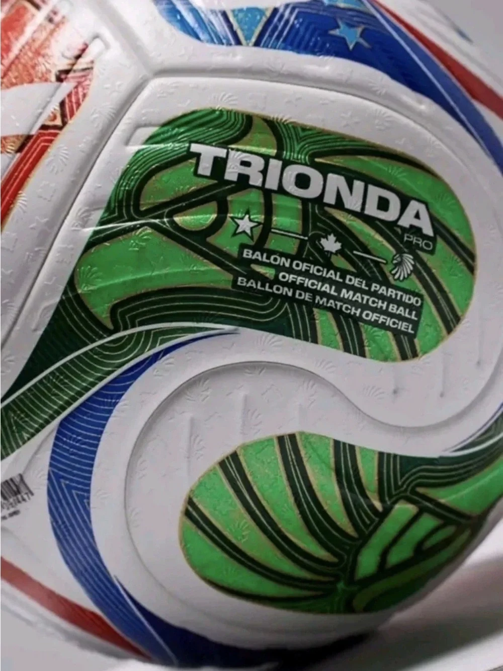 adidas Trionda Pro Soccer Ball - White Green Blue Red